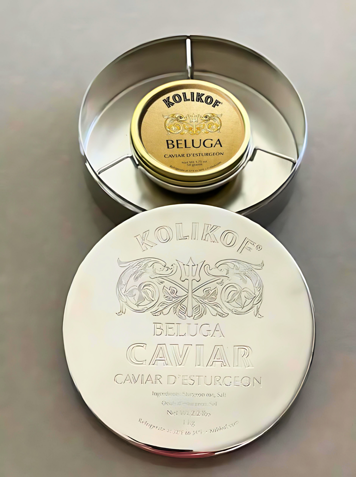 Beluga Caviar Tin Container (28g - 1kg Caviar Tins)