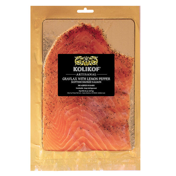 柠檬胡椒烟熏三文鱼 (Gravlax)