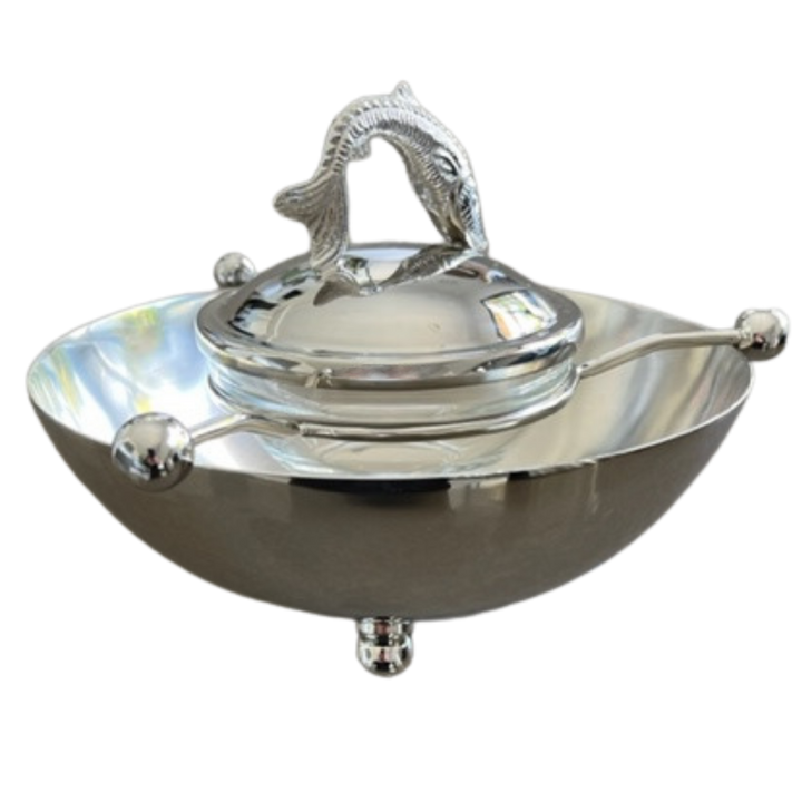 Single Bowl Caviar Serving Set (8")